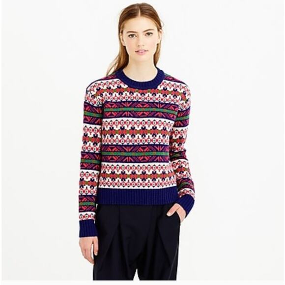 J. Crew Sweaters - J. Crew Lambswool Classic Fair Isle Sweater Size Small
